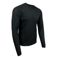 Long-sleeve athletic shirt on a white background 45 degree front right view
