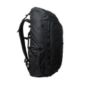 Side profile view of the Outdoor Vitals KotaUL Ultralight Travel & Adventure Backpack, showcasing the deep water bottle side pocket, zippered front access panel, and contoured shoulder strap system.