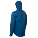 left rear view of men's active mid layer
