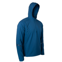 side view of men's technical mid layer hoodie