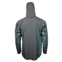 rear view of men's ultralight rain jacket