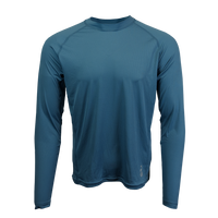 Long-sleeve athletic shirt on a white background