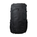 Front view of the Outdoor Vitals KotaUL Ultralight Travel & Adventure Backpack, displaying the large zippered front panel pocket, subtle lower logo branding, durable technical fabric, and side water bottle sleeves.
