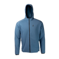 front view of men's full zip hooded jacket for backpacking