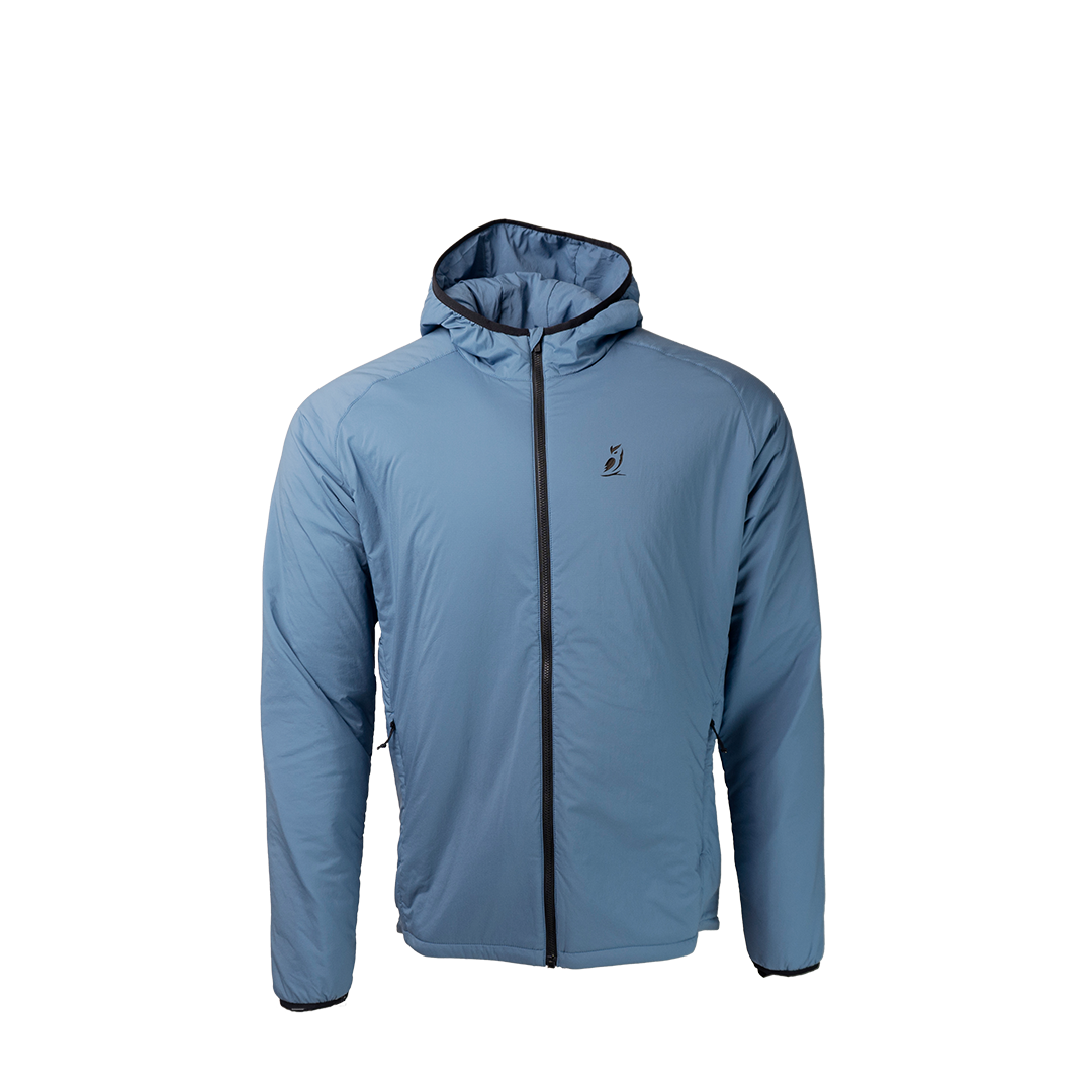 front view of the Outdoor Vitals Vario Jacket with the hood down