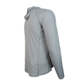 Gray Altitude Sun Hoodie rear turned view. Hoodie only.