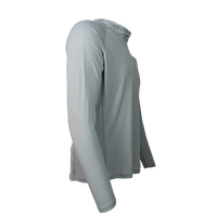 Gray Altitude Sun Hoodie left turned view. Hoodie only.