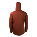 back view of the Outdoor Vitals Vario Jacket with the hood up