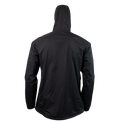 back view of windbreaker jacket for backpacking