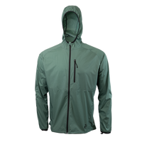 front view of windbreaker jacket for backpacking
