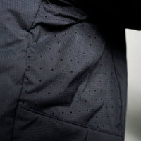 Close-up shot of the perforated underarm vents of the Ventus Active hoodie
