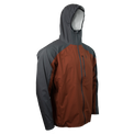 Angled front view of the ultralight rain jacket