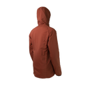 45 degree angle back left view of the hooded jacket